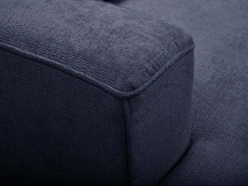 Twiny - Canapé Droit Fixe 3 Places Assise Profonde - Tissu Lisse
