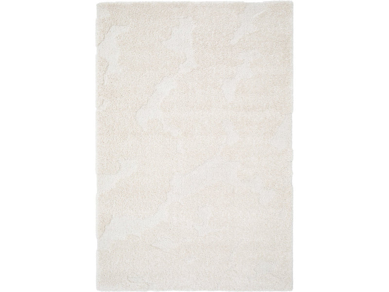 Embren - Tapis Poils Longs Embren Motif Abstrait - Beige
