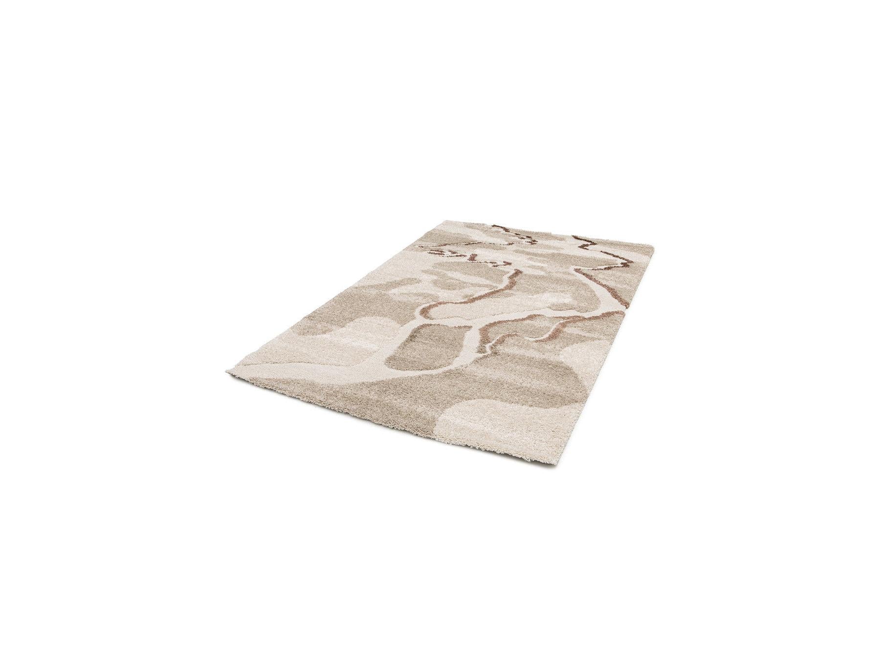 Elvia - Long Pile Rug - Abstract Pattern - Beige
