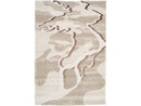 Elvia - Tapis Poils Longs - Motif Abstrait - Beige