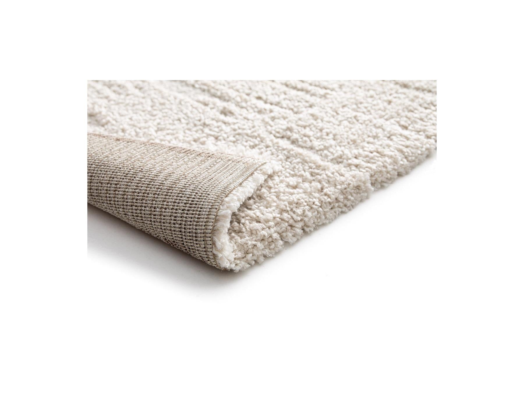 Telira - Long Pile Rug - Abstract Pattern - Beige