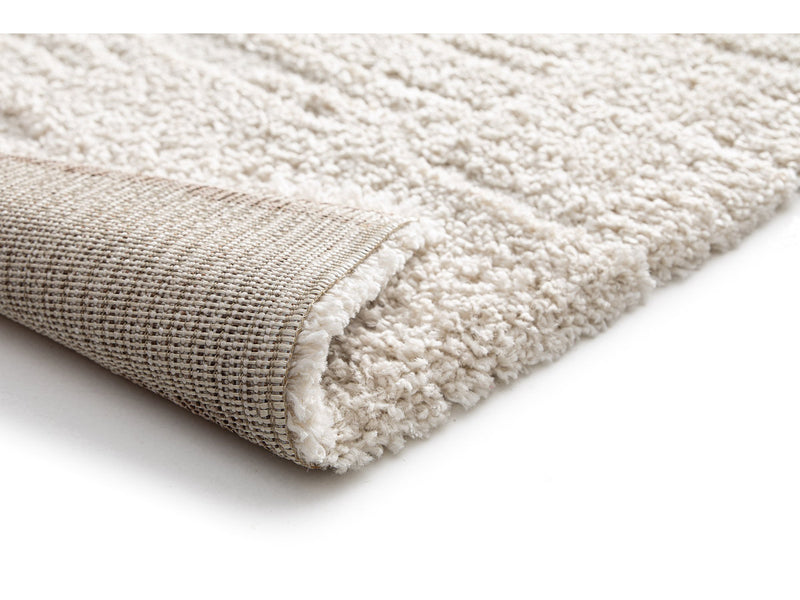Telira - Tapis Poils Longs - Motif Abstrait - Beige