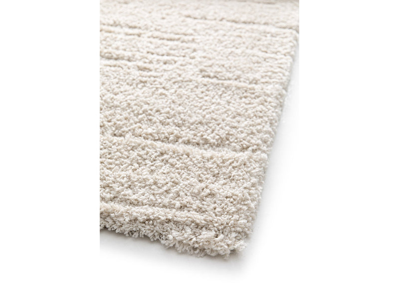 Telira - Tapis Poils Longs - Motif Abstrait - Beige