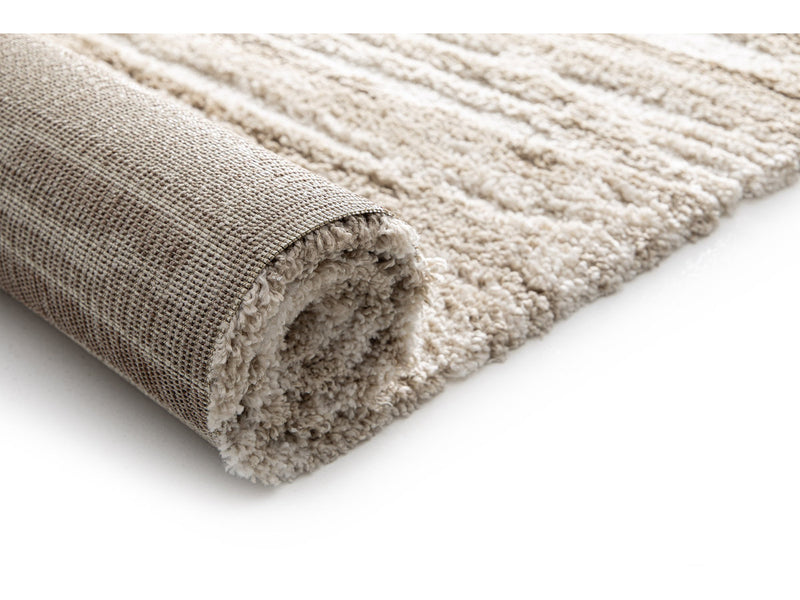 Telira - Tapis Poils Longs - Motif Abstrait - Marron