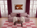 Twiny - Canapé Droit Fixe 3 Places Assise Profonde - Tissu Lisse
