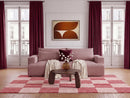 Twiny - Canapé Droit Fixe 3 Places Assise Profonde - Tissu Lisse