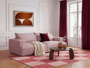 Twiny - Canapé Droit Fixe 3 Places Assise Profonde - Tissu Lisse
