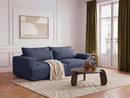 Twiny - Canapé Droit Fixe 3 Places Assise Profonde - Tissu Lisse