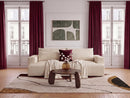 Twiny - Canapé Droit Fixe 3 Places Assise Profonde - Tissu Lisse