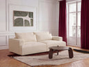 Twiny - Canapé Droit Fixe 3 Places Assise Profonde - Tissu Lisse