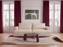Twiny - Canapé Droit Fixe 3 Places Assise Profonde - Tissu Lisse