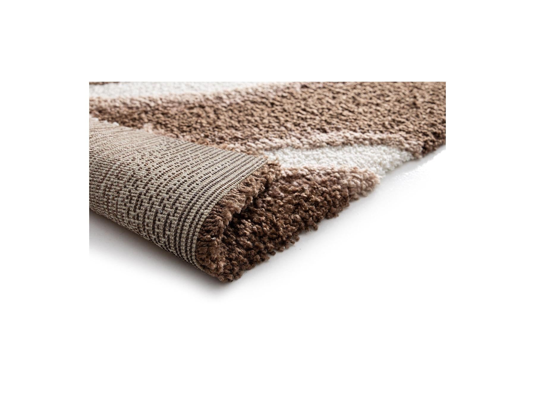 Tirasu - Long Pile Rug - Abstract Pattern - Brown
