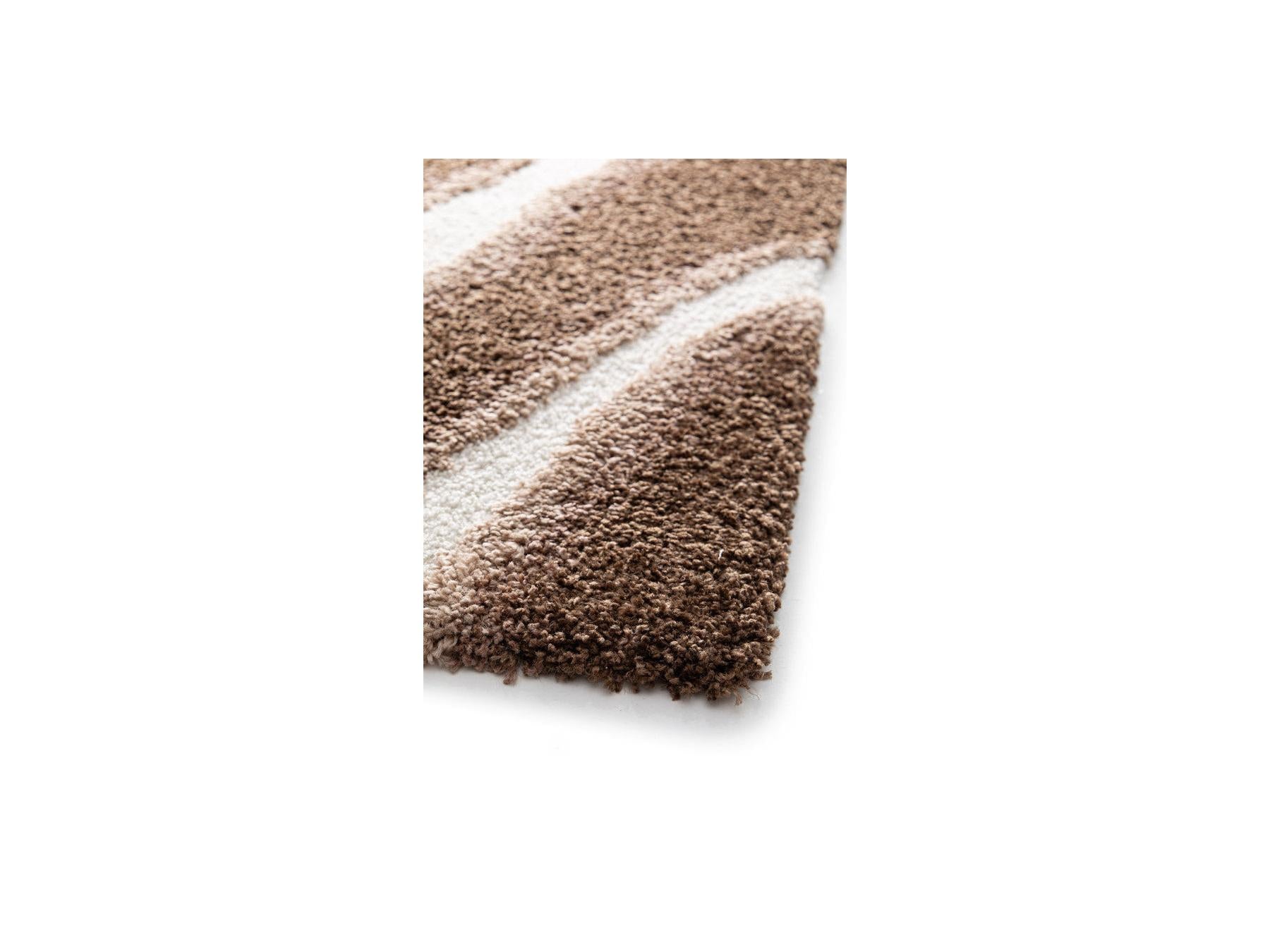 Tirasu - Long Pile Rug - Abstract Pattern - Brown