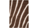 Tirasu - Tapis Poils Longs - Motif Abstrait - Marron