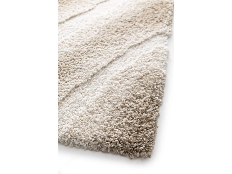 Tirasu - Tapis Poils Longs - Motif Abstrait - Beige