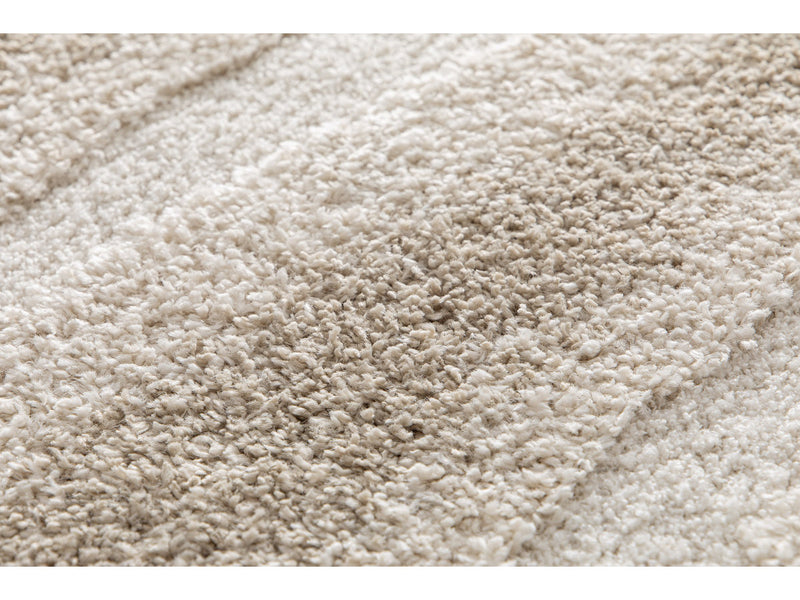 Tirasu - Tapis Poils Longs - Motif Abstrait - Beige