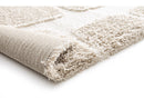 Chino - Tapis Poils Longs - Motif Abstrait - Beige