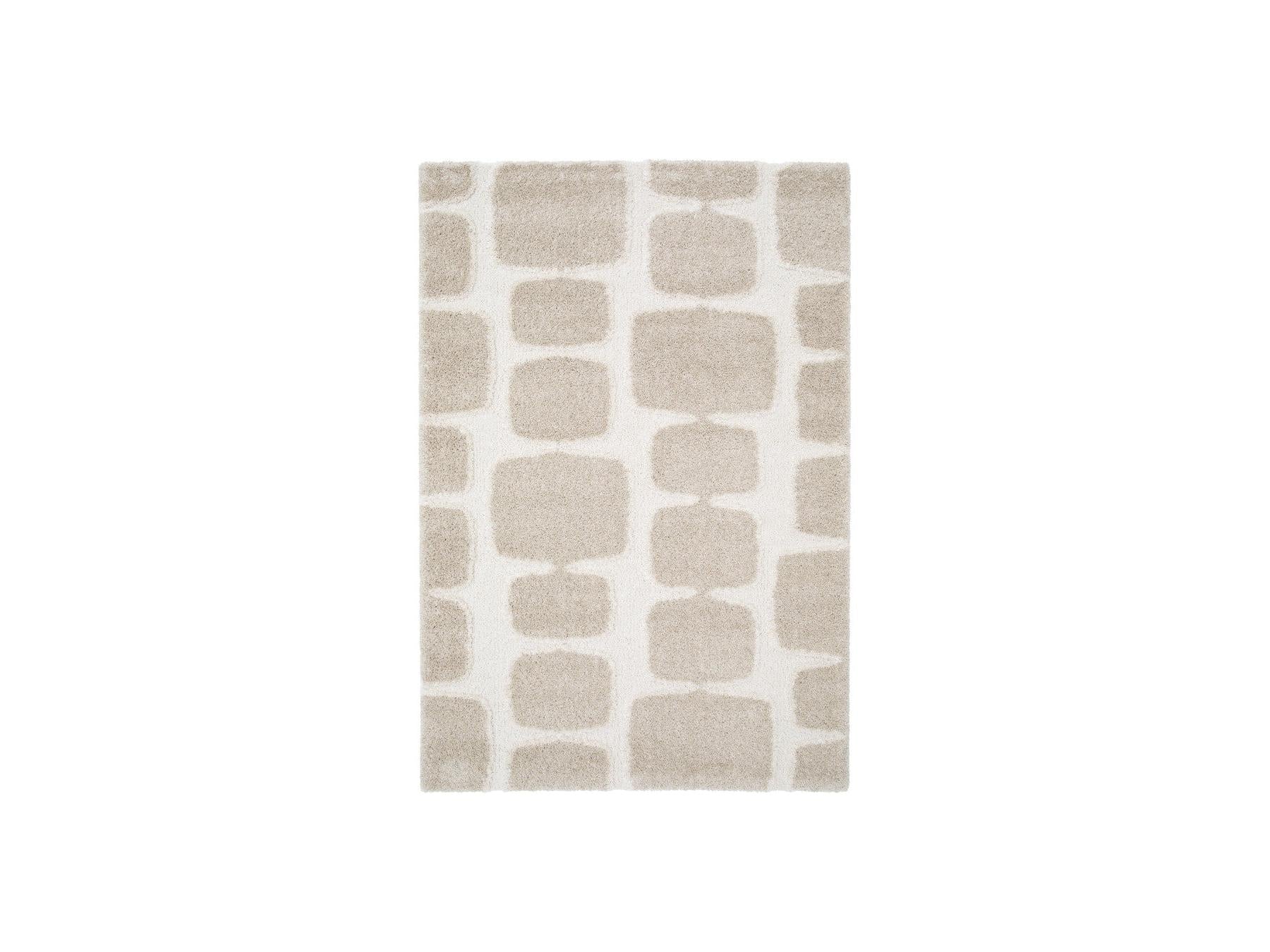 Chino - Long Pile Rug - Abstract Pattern - Beige