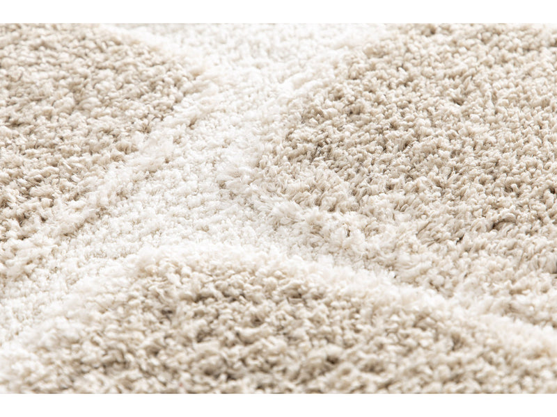 Chino - Tapis Poils Longs - Motif Abstrait - Beige