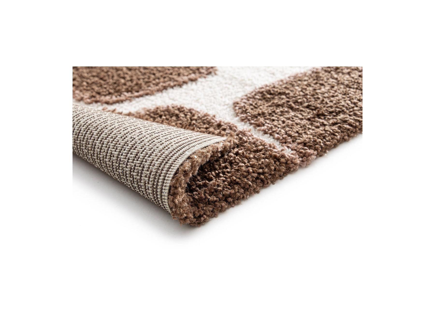 Chino - Long-Pile Rug - Abstract Pattern - Brown