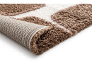 Chino - Tapis Poils Longs - Motif Abstrait - Marron