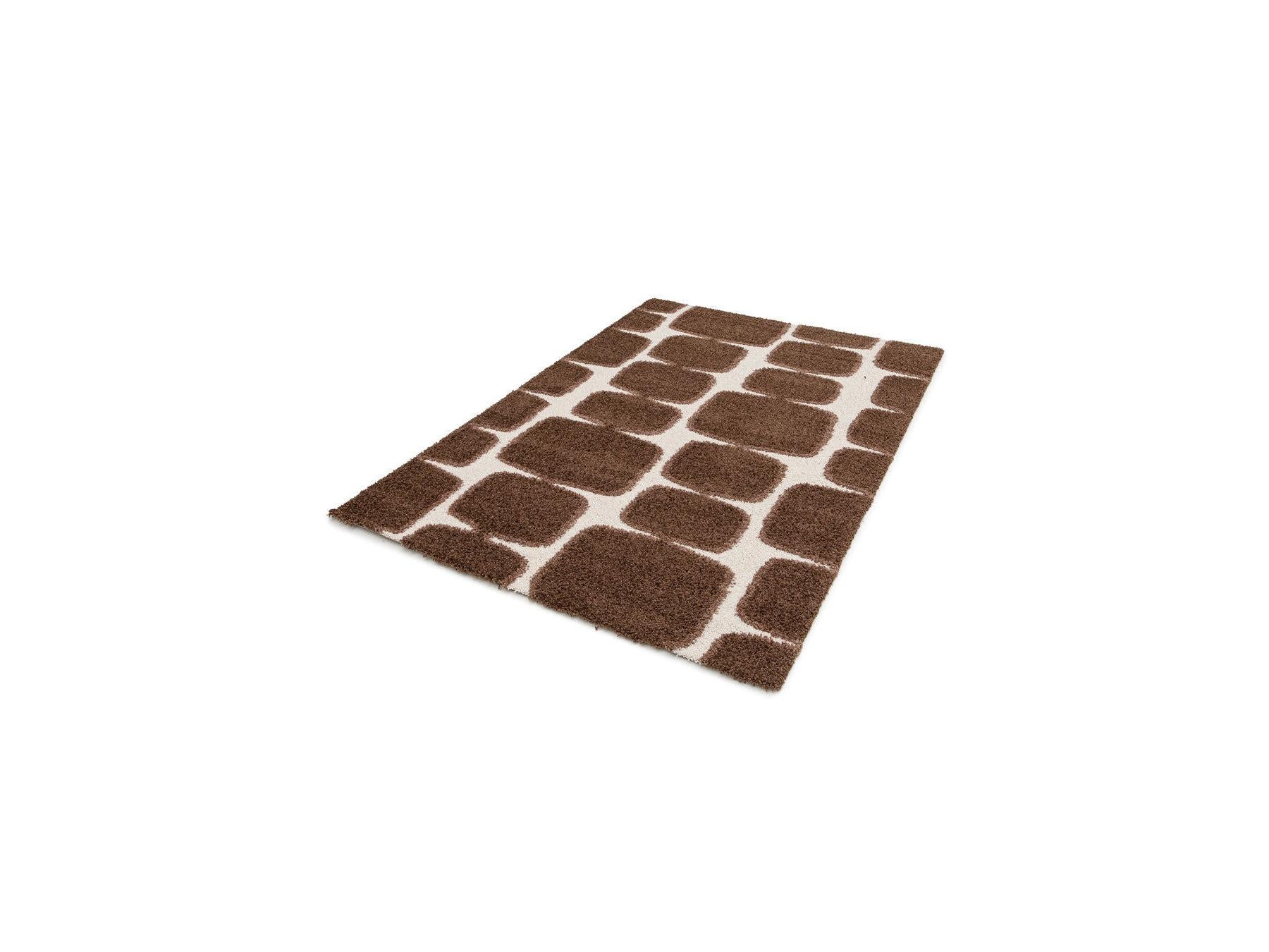 Chino - Long-Pile Rug - Abstract Pattern - Brown