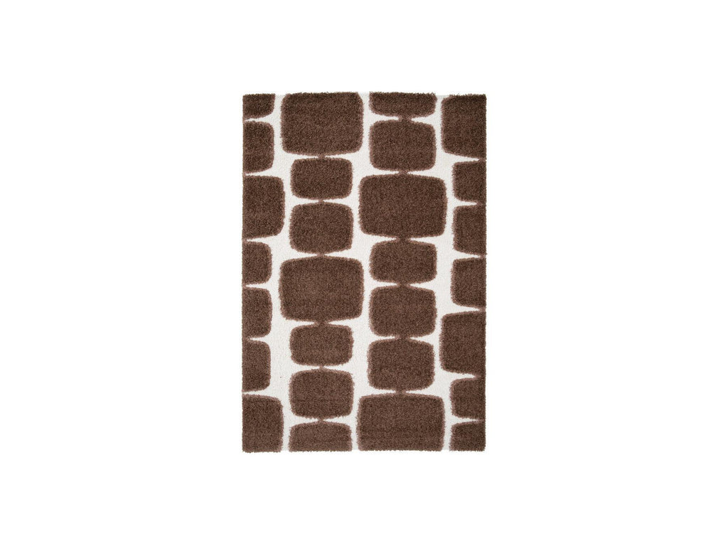 Chino - Long-Pile Rug - Abstract Pattern - Brown