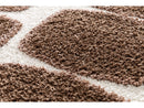Chino - Tapis Poils Longs - Motif Abstrait - Marron