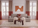 Twiny - Canapé Droit Fixe 3 Places Assise Profonde - Tissu Lisse