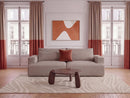 Twiny - Canapé Droit Fixe 3 Places Assise Profonde - Tissu Lisse