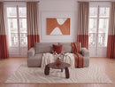 Twiny - Canapé Droit Fixe 3 Places Assise Profonde - Tissu Lisse