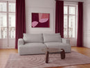 Twiny - Canapé Droit Fixe 3 Places Assise Profonde - Tissu Lisse