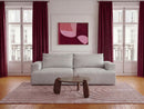 Twiny - Canapé Droit Fixe 3 Places Assise Profonde - Tissu Lisse