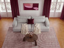 Twiny - Canapé Droit Fixe 3 Places Assise Profonde - Tissu Lisse