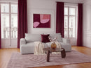 Twiny - Canapé Droit Fixe 3 Places Assise Profonde - Tissu Lisse