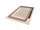 Kare - Tapis Poils Longs - Motif Graphique - Marron