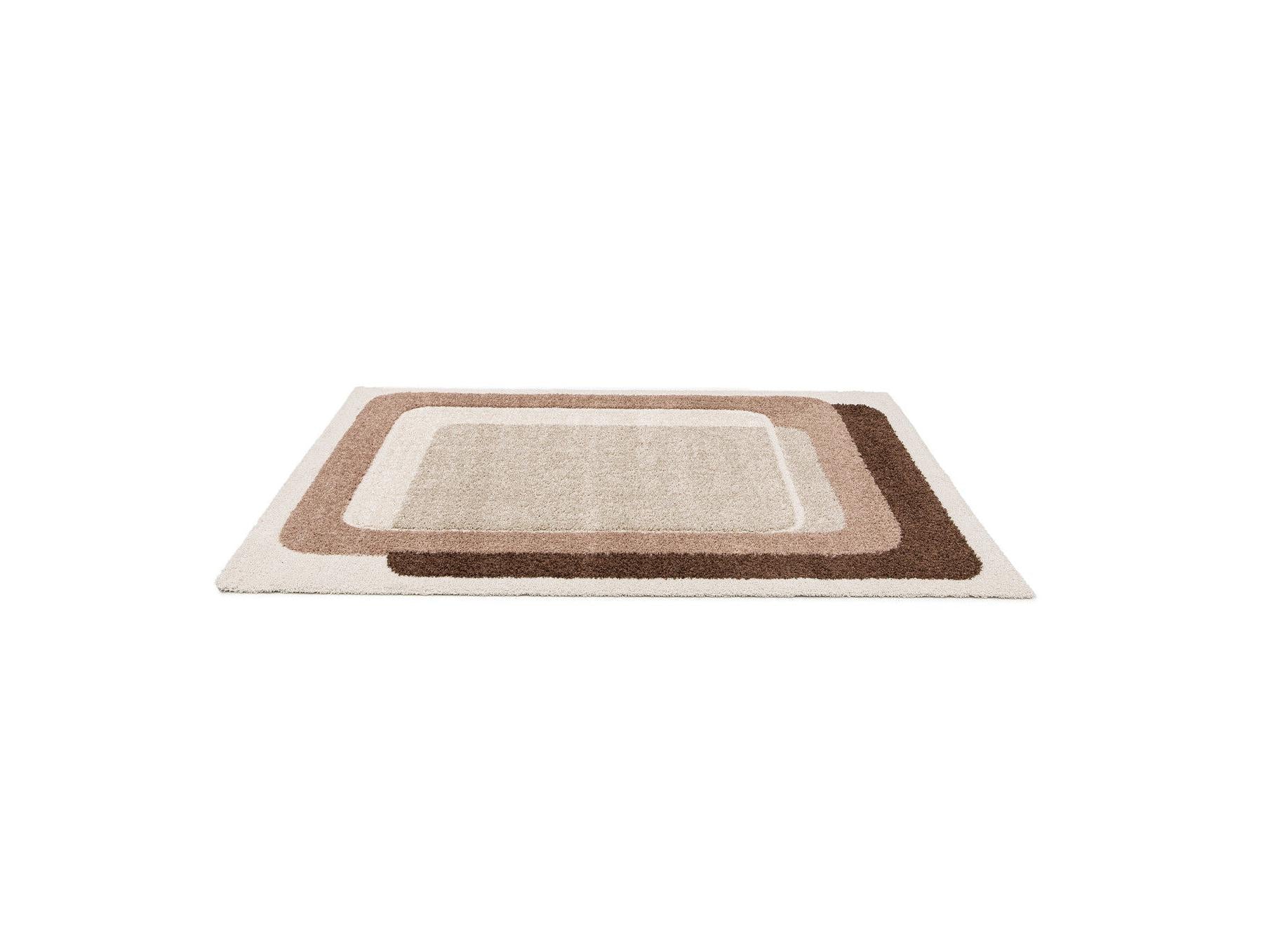 Kare - Long Pile Rug - Graphic Pattern - Brown