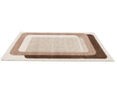 Kare - Tapis Poils Longs - Motif Graphique - Marron