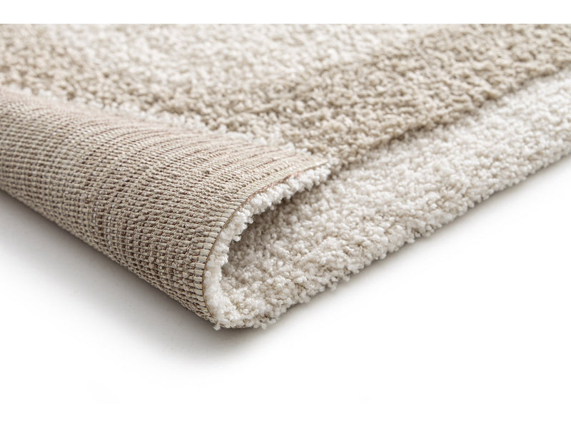 Kare - Tapis Poils Longs - Motif Graphique - Beige