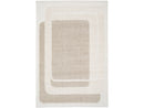 Kare - Tapis Poils Longs - Motif Graphique - Beige