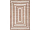 Lyzzo - Tapis Poils Longs - Motif Graphique - Beige