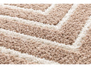 Lyzzo - Tapis Poils Longs - Motif Graphique - Beige