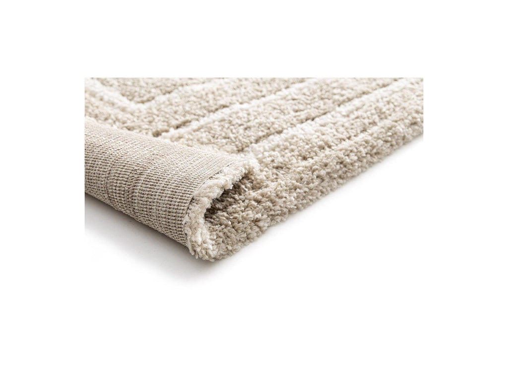 Lyzzo - Long Pile Rug - Graphic Pattern - Cream