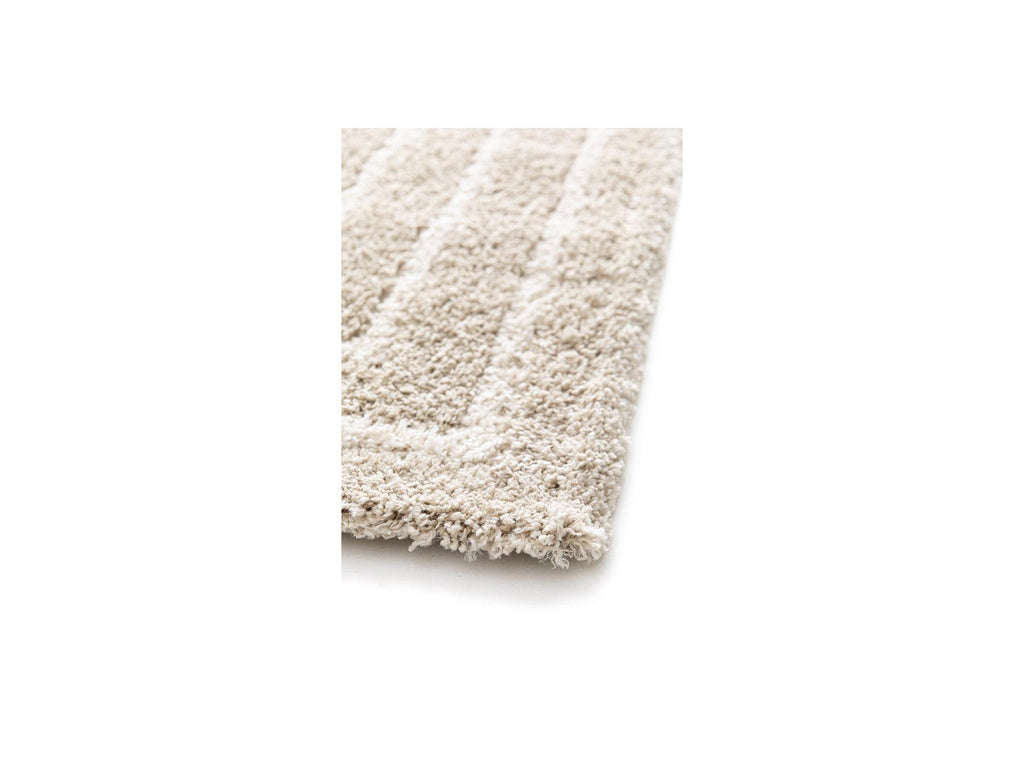 Lyzzo - Long Pile Rug - Graphic Pattern - Cream