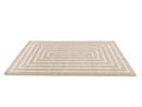 Lyzzo - Tapis Poils Longs - Motif Graphique - Crème