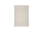 Lyzzo - Long Pile Rug - Graphic Pattern - Cream
