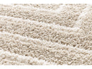 Lyzzo - Tapis Poils Longs - Motif Graphique - Crème