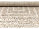 Lyzzo - Tapis Poils Longs - Motif Graphique - Crème