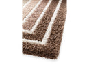 Lyzzo - Tapis Poils Longs - Motif Graphique - Marron