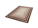 Lyzzo - Tapis Poils Longs - Motif Graphique - Marron
